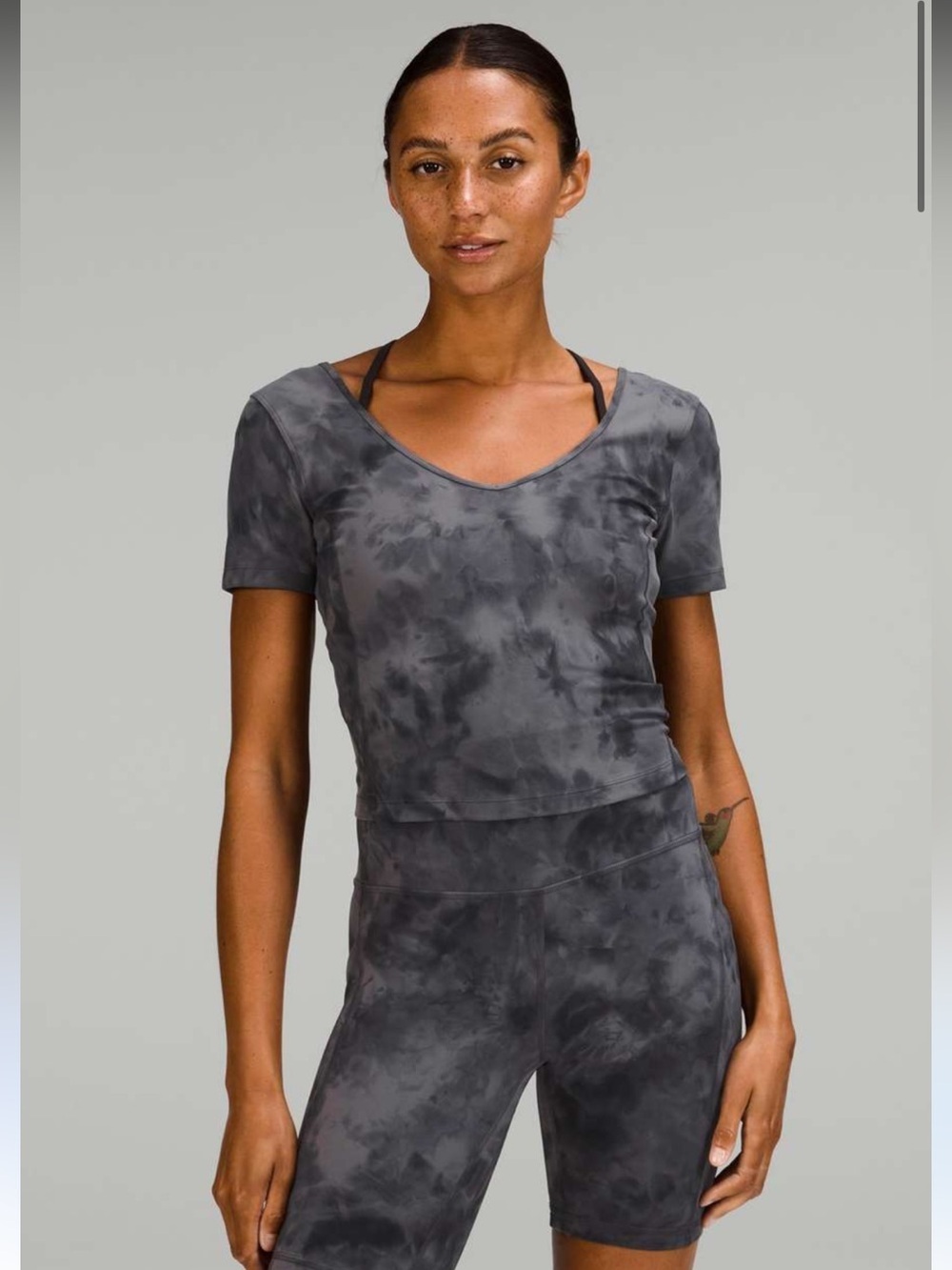 Lululemon Align T-Shirt Diamond Dye Pitch Grey Graphite Grey